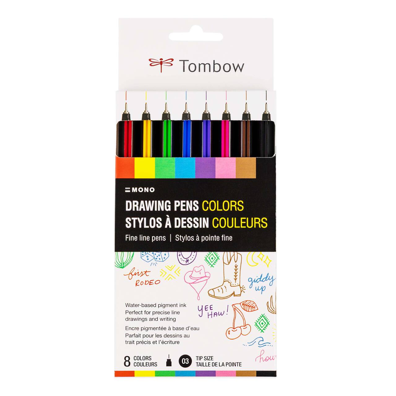 Tombow MONO 8 Colour Drawing Pen Set
